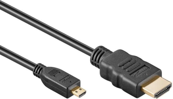 HDMI til Micro-HDMI høj hastighed med Ethernet-kabel (1,0 meter) Sort