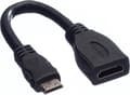 Pikkukuva 1 / 5: Arvo Mini HDMI - HDMI-sovitin - versio 1.4 (4K 30Hz) / musta - 0,15 metriä