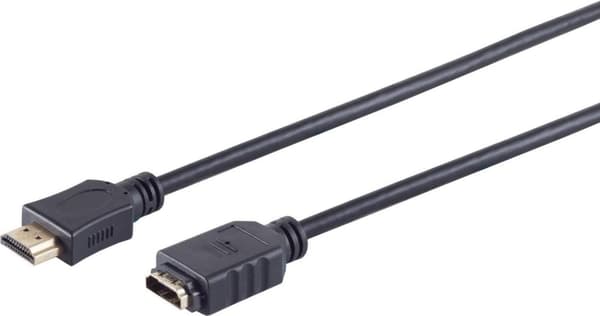 S/CONN maksimal tilslutning HDMI forlængelse-HDMI-stik (A) til HDMI-stik (A), guldbelagte kontakter, ULTRA HD, 3D, HEAC, 5,0 m (77479-5,0)