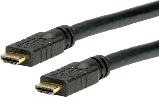 VÆRDI - HDMI med Ethernet-kabel - HDMI (M) til HDMI (M) - 15 m - Afskærmet - Sort - 4K-understøttelse
