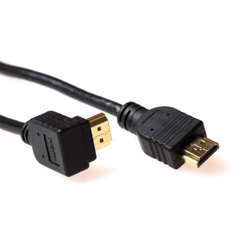 Avancerad kabelteknik - 1.3 High Speed HDMI-kabel - ensidig vinklad - 3 m - Svart