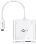 Miniatyrbillede 1 af 4: goobay 52418 multiport adapter USB-C til HDMI + VGA + USB-C Strømforsyning 100 W inkl. 3,5 mm lydtilslutning til hovedtelefoner/mikrofoner