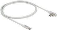 Delock - USB-kabel - USB-C (M) vinklad, magnetisk till USB-C (M) - USB 3.2 Gen 2 / Thunderbolt 3 - 1,2 m - USB-strömförsörjning (5A, 100 W), stöder 4K