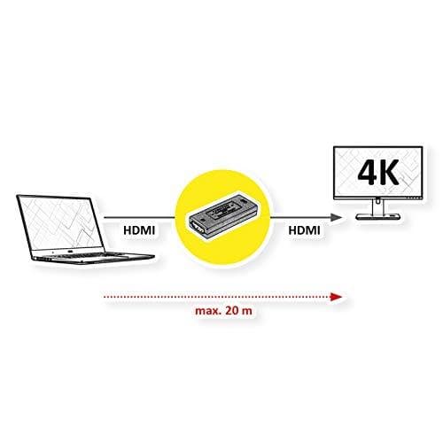 Värde HDMI 4K-förlängning | Videoförlängning max 20 m | 4K UHD-upplösning | 3840x2160 @60Hz