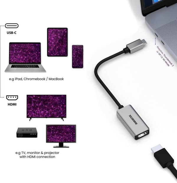 Marmitek Adapter CONNECT USB-C til HDMI
