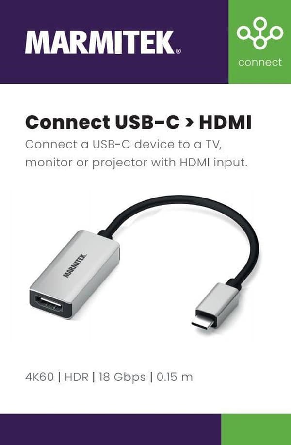 Marmitek Adapter CONNECT USB-C til HDMI