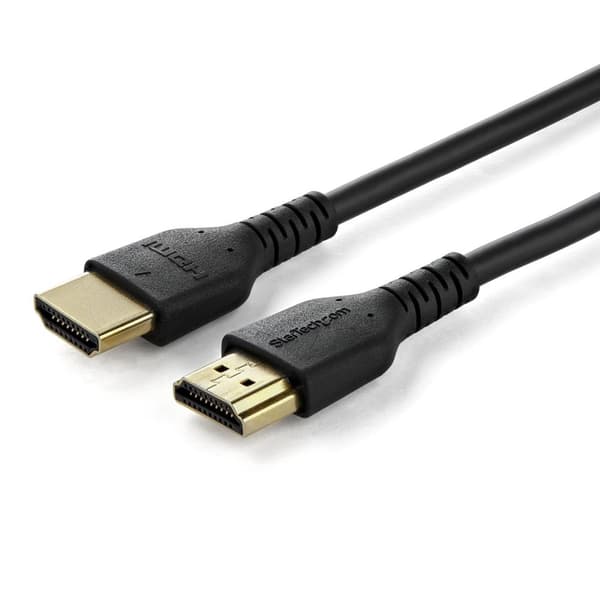 StarTech.com RHDMM1MP HDMI-kabel (2m, HDMI 2.0, 4k 60Hz, Premium High Speed HDMI-kabel med Ethernet, til skærme eller tv) - Premium Highspeed HDMI med