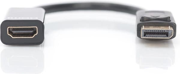 Digitus AK-340400-001-S DisplayPort / HDMI-adapter [1x DisplayPort-stik - 1x HDMI-stik] Sort 15,00 cm