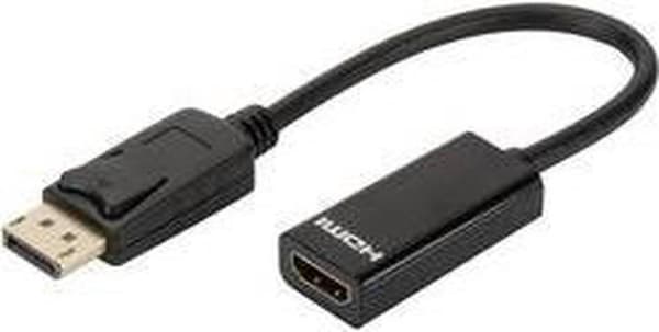 Digitus AK-340400-001-S DisplayPort / HDMI-adapter [1x DisplayPort-stik - 1x HDMI-stik] Sort 15,00 cm