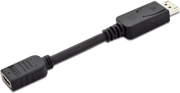 Digitus AK-340400-001-S DisplayPort / HDMI-adapter [1x DisplayPort-stik - 1x HDMI-stik] Sort 15,00 cm