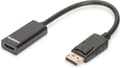 Miniatyrbillede 1 af 9: Digitus AK-340400-001-S DisplayPort / HDMI-adapter [1x DisplayPort-stik - 1x HDMI-stik] Sort 15,00 cm