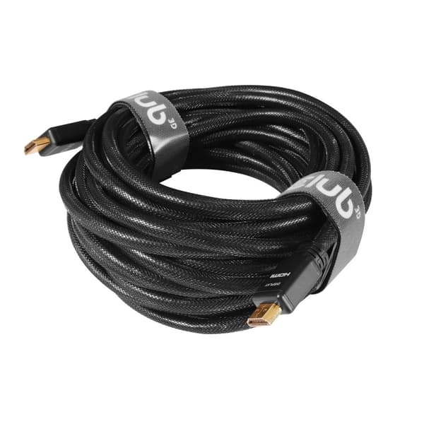 club3D HDMI-liitäntäkaapeli 10,00 m CAC-2313 liekinkestävä, nopea HDMI-musta [1x HDMI-pistoke - 1x HDMI-pistoke]