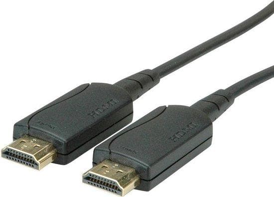 VÄRDE - HDMI med Ethernet-kabel - HDMI (M) till HDMI (M) - 50m - Skärmad - Svart - 4K-stöd, aktiv