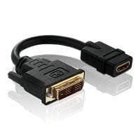 Purelink PureInstall - Video / Audio Adapter - HDMI / DVI - DVI-D (M) bis HDMI (W) - 10 cm - Dreifachisolering - Schwarz