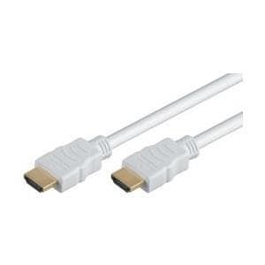M-CAB HDMI Hi-Speed-kabel med Ethernet - HDMI med Ethernet-kabel - HDMI (M) til HDMI (M) - 1 m - hvid