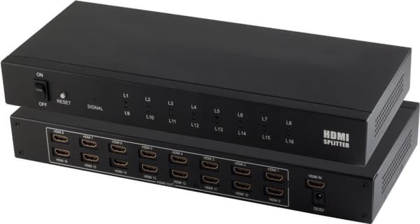 S/CONN maximal anslutning HDMI Splitter, 1x In 16x OUT, 4K2K (05-03016)