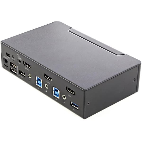 StarTech.com 2-portars HDMI KVM-switch - Single Monitor 4K 60Hz Ultra HD HDR - HDMI 2.0 KVM-switch med 2-portars USB 3.0-hubb (5 Gbps) och 4x USB 2.0