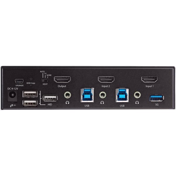 StarTech.com 2-portars HDMI KVM-switch - Single Monitor 4K 60Hz Ultra HD HDR - HDMI 2.0 KVM-switch med 2-portars USB 3.0-hubb (5 Gbps) och 4x USB 2.0