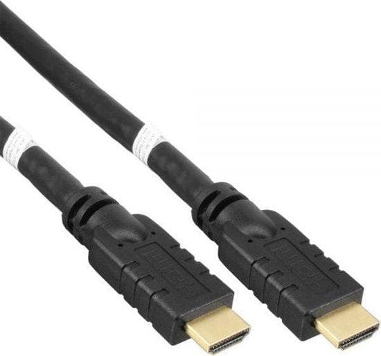INLINE - HDMI med Ethernet-kabel - HDMI (M) til HDMI (M) - 30 m - Tredobbelt isolering - Sort