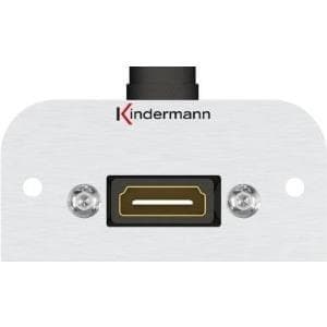 Kindermann Konnect 54 - Modulär frontplatta Snap-In - HDMI Gjuten aluminium, Svart