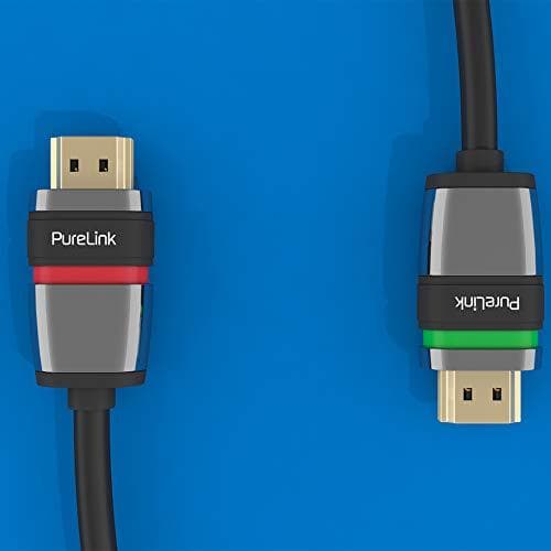 Purelink Ultimate ULS1000 - HDMI Ethernet-kaapelilla - HDMI (M) - HDMI (M) - 7,5 m - kolminkertainen eristys - musta - pyöreä, 4K-tuki (ULS1000-075)