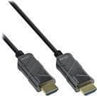 INLINE - Ultra High Speed HDMI-kabel - HDMI (M) til HDMI (M) - 10 m - fiberoptisk - sort - Aktivt optisk kabel (AOC), understøtter 4K 120 Hz, understø