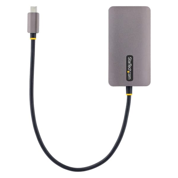 StarTech.com USB C-videoadapter - USB-C til HDMI DVI VGA-adapter - op til 4K 60Hz - Aluminium - Multiport-skærmadapter - Thunderbolt 3 & 4-kompatibel