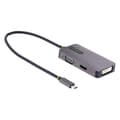 Miniatyrbillede 1 af 6: StarTech.com USB C-videoadapter - USB-C til HDMI DVI VGA-adapter - op til 4K 60Hz - Aluminium - Multiport-skærmadapter - Thunderbolt 3 & 4-kompatibel