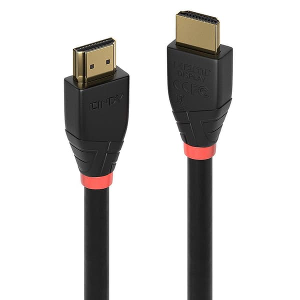 Lindy - HDMI-kabel - HDMI (M) til HDMI (M) - 15 m - skærmet - sort - rund, 4K-understøttelse, aktiv