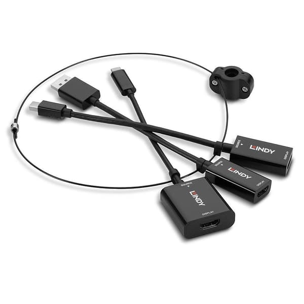 Lindy - Video Interface Converter - Svart - stöder 4K 60 Hz (3840 x 2160) (38304)