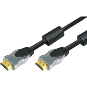 Professionell höghastighets HDMI-kabel med Ethernet, hög kvalitet, guldpläterad, HDMI hane A / hane A, 15,0 m Högkvalitativ anslutningskabel för överf