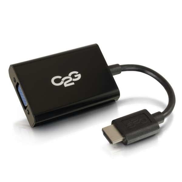 C2G 80501 0,2 m HDMI VGA (D-Sub) svart videokabeladapter