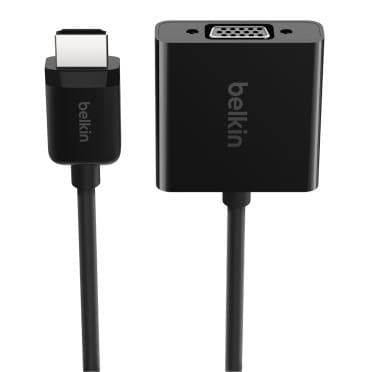 Belkin - HDMI-adapter - HDMI / VGA - HDMI (M) till HD-15 (VGA) (V) - 25 cm - svart - avståndsskruvar