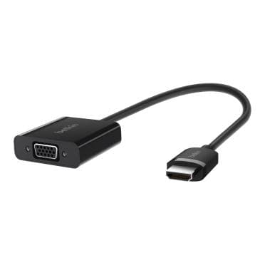Belkin - HDMI-adapter - HDMI / VGA - HDMI (M) till HD-15 (VGA) (V) - 25 cm - svart - avståndsskruvar