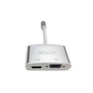 ROLINE 4K2K Mini DisplayPort - HDMI/VGA adapterkabel - MiniDP ST - HDMI/VGA BU - sølv (12.03.3161)