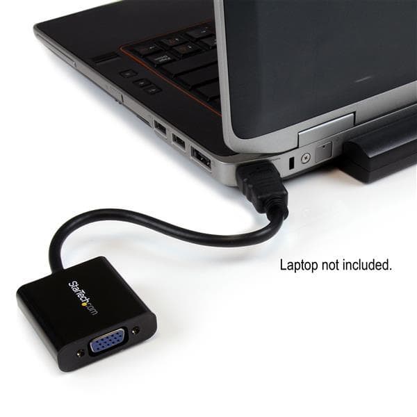 StarTech.com HDMI–VGA-videosovitin muunnin PC:lle - Kannettava tietokone - Ultrabook - 1920x1080 - Videomuunnin - Musta (HD2VGAE2)