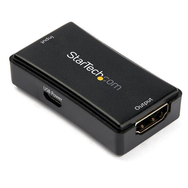 StarTech.com HDBOOST4K2 HDMI Signal Booster (4K 60Hz, USB-drevet, 7.1 Audio Support, Signal Booster, YUV 4:4:4) - Udvidelse til video/lyd - HDMI - op