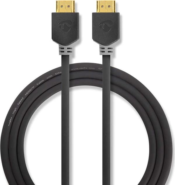 Nedis CVBW35000BK30. Kaapelin pituus: 3 m, Liitin 1: HDMI Type A (vakio), Liitin 1 Sukupuoli: Uros, Liitin 2: HDMI Type A (vakio), Liitin 2 Sukupuoli: