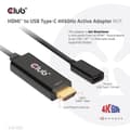 Miniatyrbillede 6 af 8: Club 3D - Adapterkabel - HDMI han til USB-C hun - 22 cm - aktiv, understøtter 4K 60 Hz
