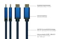 Miniatyrbillede 2 af 6: Alcasa 4520-CSF030B videokabeladapter 3 m USB Type-C HDMI Type A (Standard) Blå (4520-CSF030B)