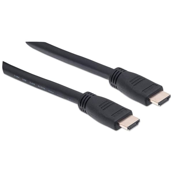 Manhattan HDMI-forbindelseskabel 10,00 m 353977 UL-certificeret, Ultra HD-HDMI Sort [1x HDMI-stik - 1x HDMI-stik]