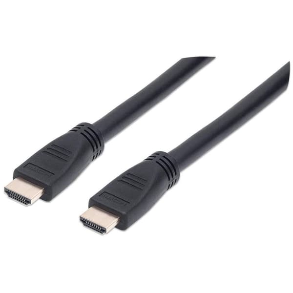 Manhattan HDMI-forbindelseskabel 10,00 m 353977 UL-certificeret, Ultra HD-HDMI Sort [1x HDMI-stik - 1x HDMI-stik]