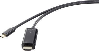 Renkforce RF-4531594 Videokabeladapter 3 m USB Typ-C HDMI Sort (RF-4531594)