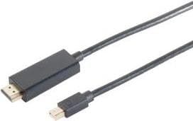 shiverpeaks BASIC-S Mini DisplayPort - HDMI 1.4 kabel, 2.0 m Mini DisplayPort han - HDMI A han (20P19C), op til - 1 stk (BS10-72035)