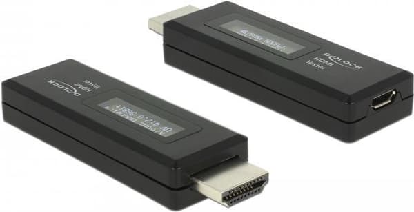 DeLOCK HDMI Tester - til EDID-information - 2-linjers OLED-skærm (63327)