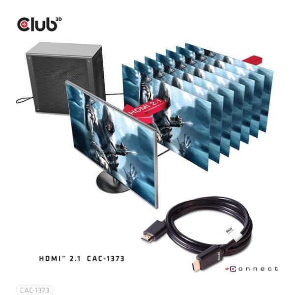 club3D HDMI-liitäntäkaapeli 3,00 m CAC-1373 liekinkestävä musta [1x HDMI-pistoke - 1x HDMI-pistoke]