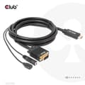 Miniatyrbild 2 av 8: Club 3D - Adapterkabel - HDMI, Micro USB Typ B (endast ström) hane till HD-15 (VGA), Stereo minijack - 2m - 1080p stöd
