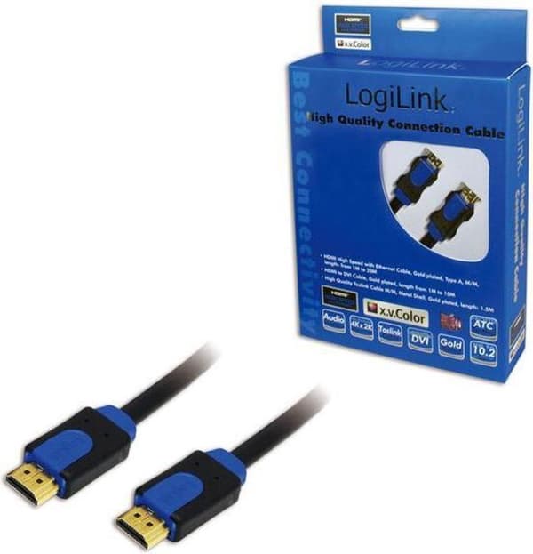 LogiLink HDMI-kaapelit HDMI High Speed ​​2x HDMI Type A uros 10 metriä