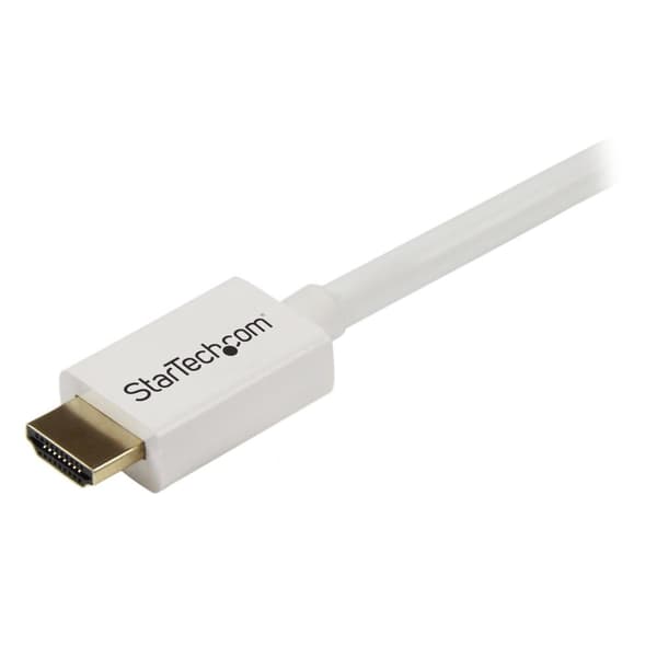 StarTech.com 5 metrin nopea HDMI-kaapeli - Ultra HD 4k x 2k HDMI CL3 -kaapeli seinäasennukseen kullatuilla liittimillä - Valkoinen