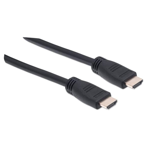 Manhattan HDMI-anslutningskabel 7,50 m 353960 UL-certifierad, Ultra HD-HDMI Svart [1x HDMI-kontakt - 1x HDMI-kontakt]